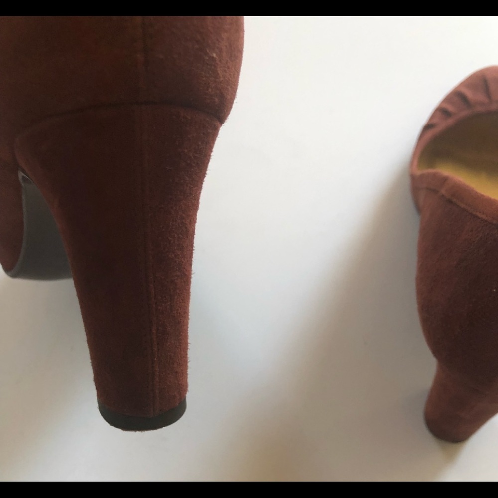 J Crew Suede Chestnut Heels - Picture 4 of 8